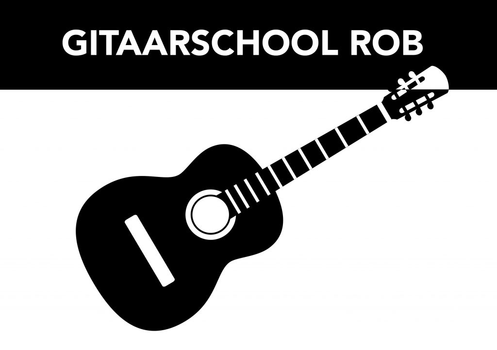 Gitaarles na de zomer, logo gitaarschool Rob